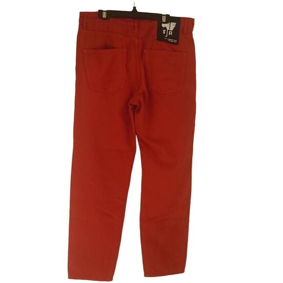 💲2️⃣0️⃣ Bundled ✔️Linen Blend Sandrine Rose Boutique sz 30 Red Pants - Picture 4 of 17